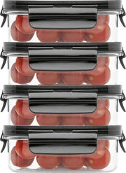 Lock&Lock Modular Vershoudbakjes | Bewaardozen voedsel | Snackdoosjes – Set van 4 stuks – 260 ml – Helder Transparant