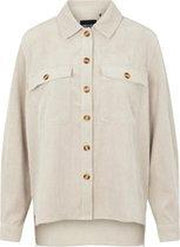 Pieces dames 17113576Leffi LS shirt D2D WHITE PEPPER Blouse - Maat XS