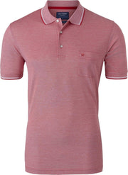 OLYMP modern fit poloshirt - rood melange -  Maat: 3XL