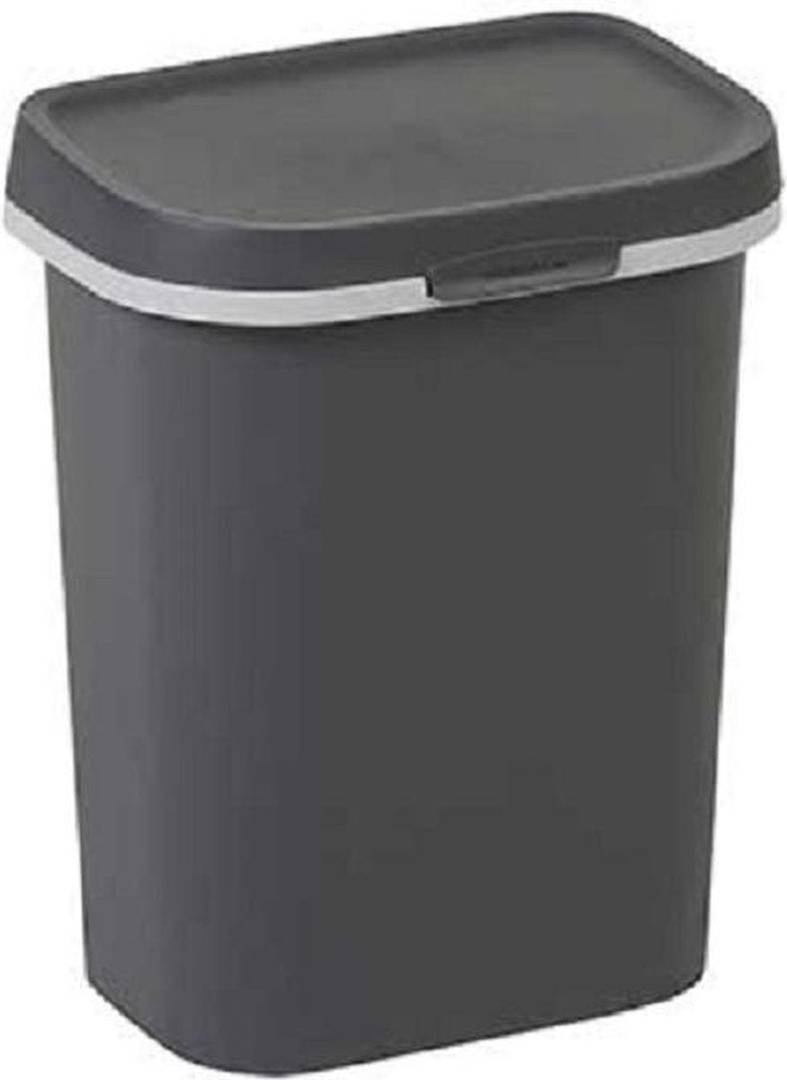 Mistral - Afvalemmer - 10L - Grijs - 25.6x19x31.8cm - (set van 2)