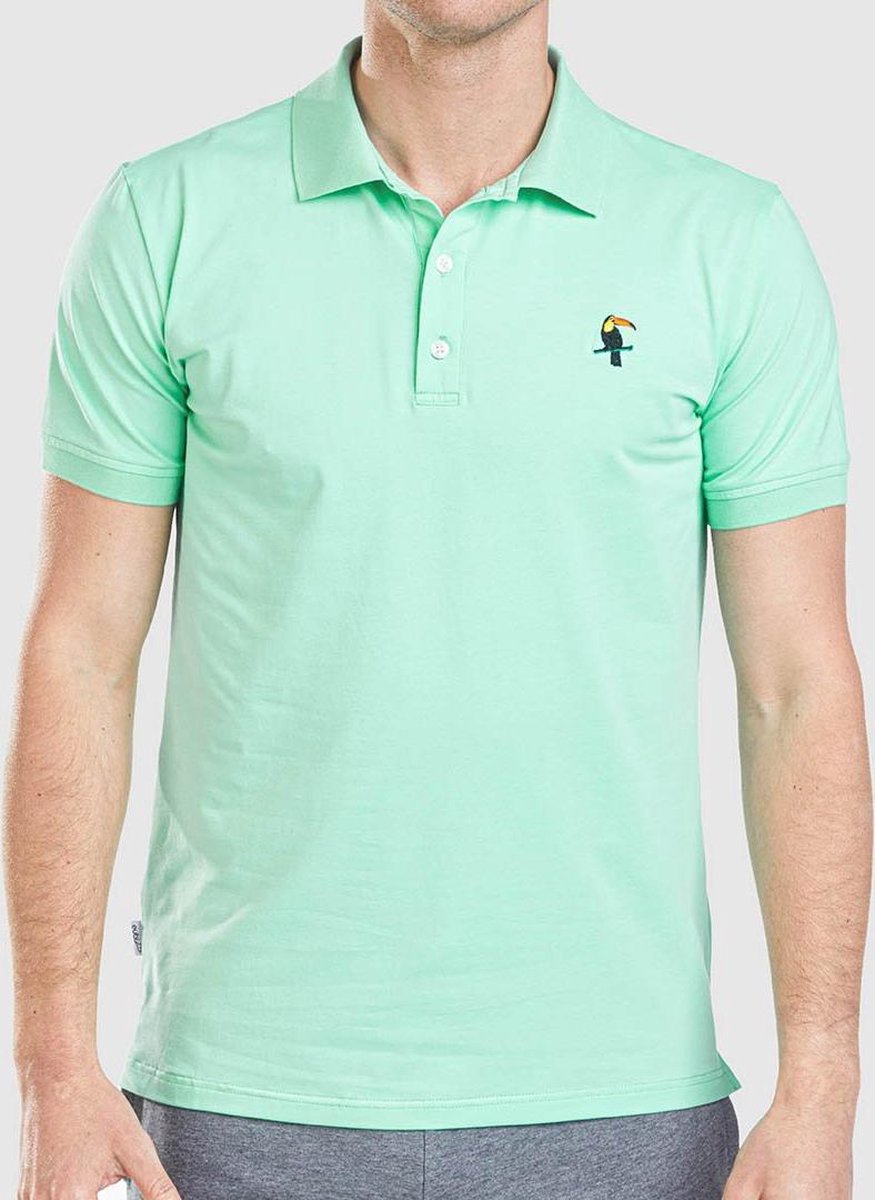 Eubi Poloshirt TOUCAN - Groene Polo - Premium Kwaliteit - Heren Maat M
