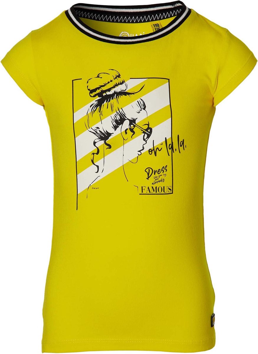Quapi shortsleeve Fara zomersgeel met opdruk voor meisjes - maat 110/116