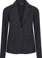Dames Blazer Travel Perla Nera Grijs Zebra Print S