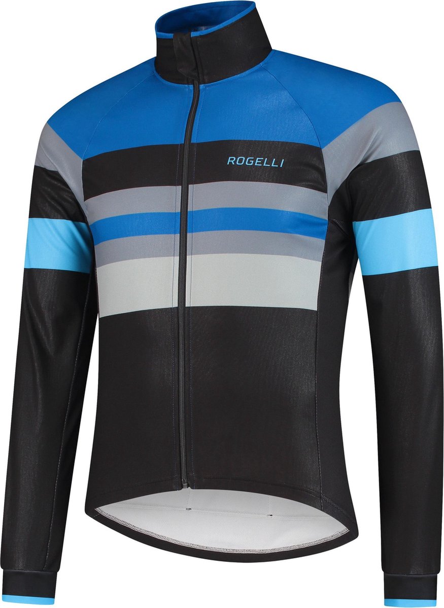 Rogelli Winterjack Peak Zwart/Grijs/Blauw - Maat S