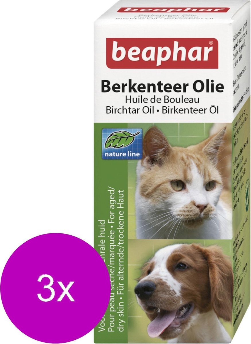 Beaphar Berkenteerolie - Huidverzorging - 3 x 10 ml