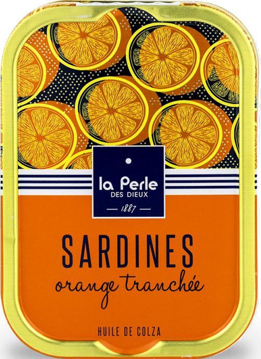 Sardientjes in blik La Perle des Dieux Sardines Orange
