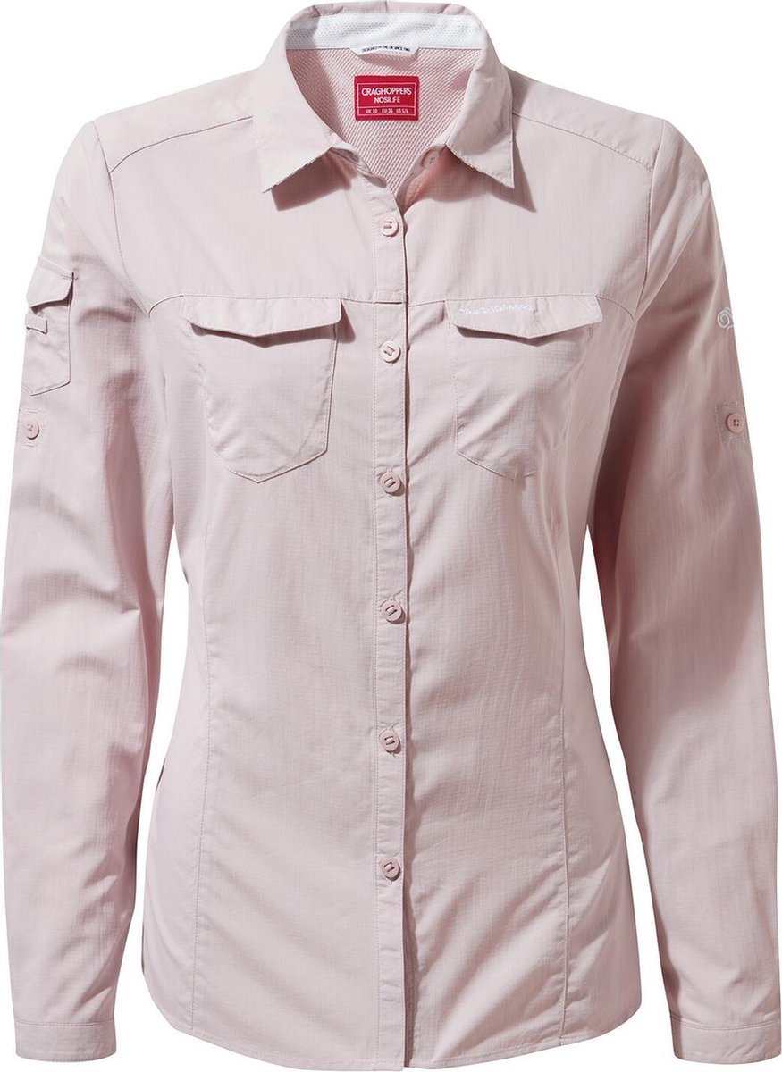 Craghoppers - UV Blouse voor dames - Longsleeve - Adventure II - Lichtpaars - maat M (40)