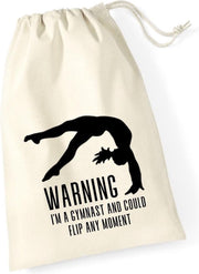 Sparkle&Dream Leertjes/Lusjes Tasje 'Warning Gymnast'