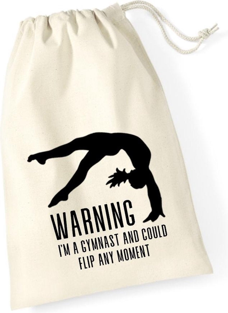 Sparkle&Dream Leertjes/Lusjes Tasje 'Warning Gymnast'