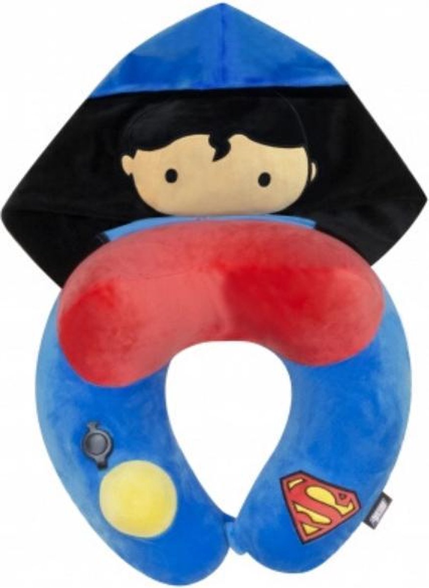 Superman - opblaasbaar reiskussen met capuchon