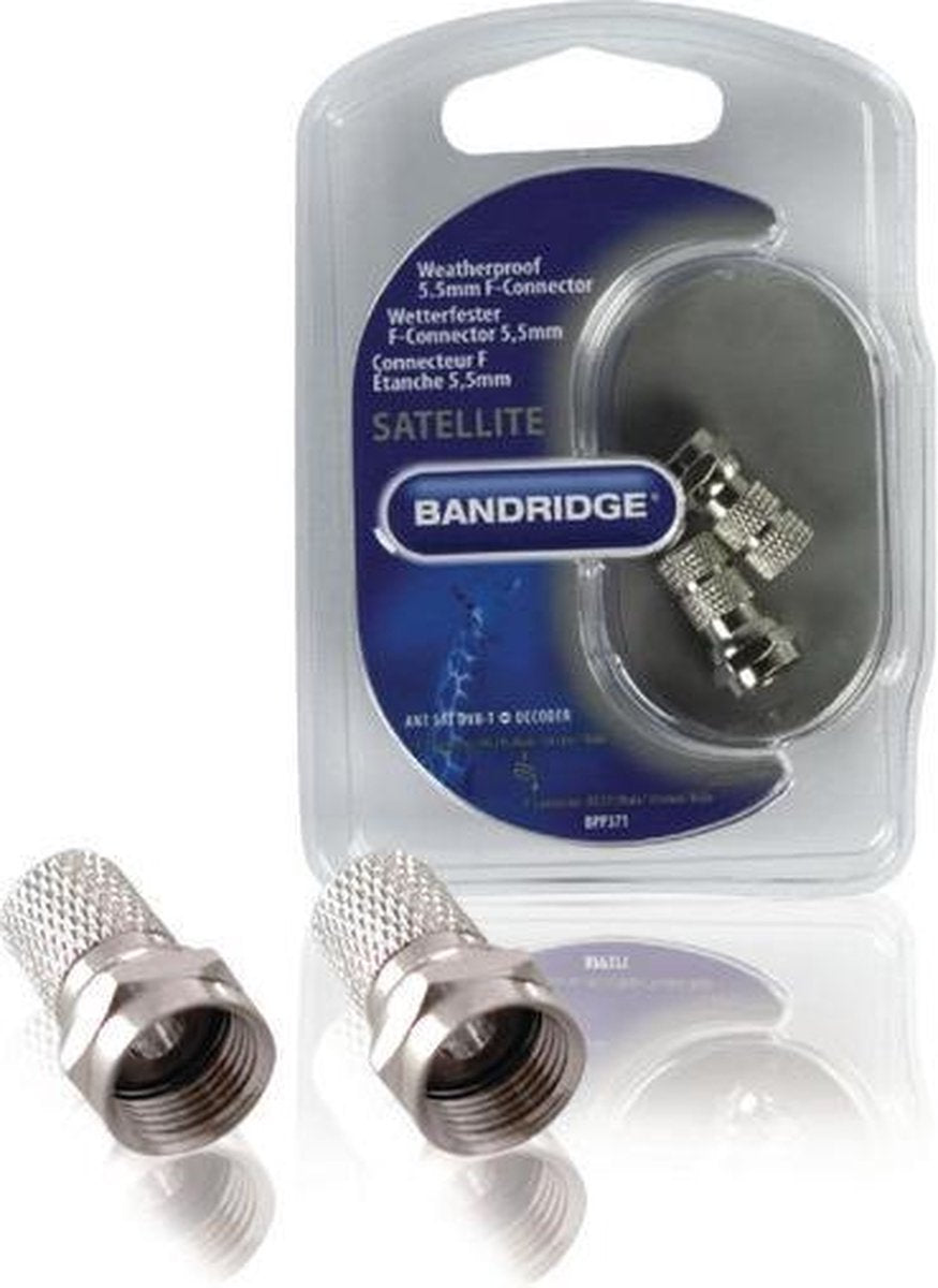 Bandridge weerbestendige f-connector met schroefbevestiging voor RG59 kabels