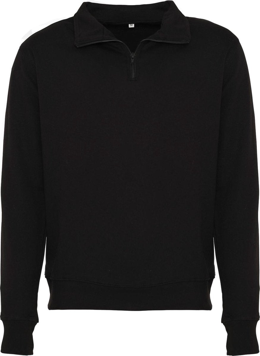 REWAGE Sweater Halve Rits - Heren - Zwart - M