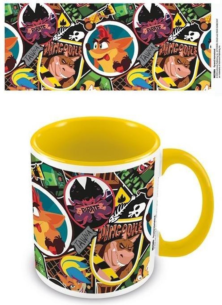 CRASH BANDICOOT 4 - Sticky - Coloured Inner Beker 315ml