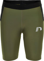 Newline Short  Sportlegging - Maat XL  - Mannen - olijfgroen/zwart