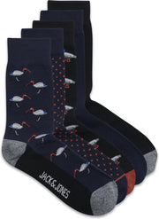 JACK&JONES ACCESSORIES JACFLYING SOCKS 5 PACK Heren Sokken (regular) - Maat ONE SIZE