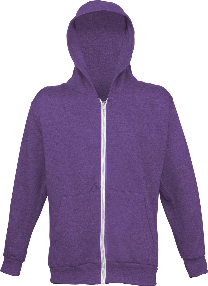 Awdis Childrens Unisex Heather Lichtgewicht Zoodie / Schoolkleding / Hooded Sweatshirt / Hoodie (Paarse heide)