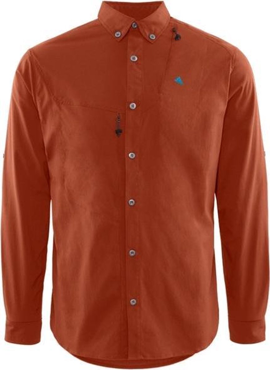Klättermusen Outdoorblouse Tyr Heren Polyamide Roestbruin Mt Xs