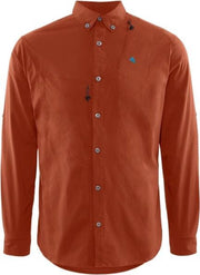 Klättermusen Outdoorblouse Tyr Heren Polyamide Roestbruin Mt S