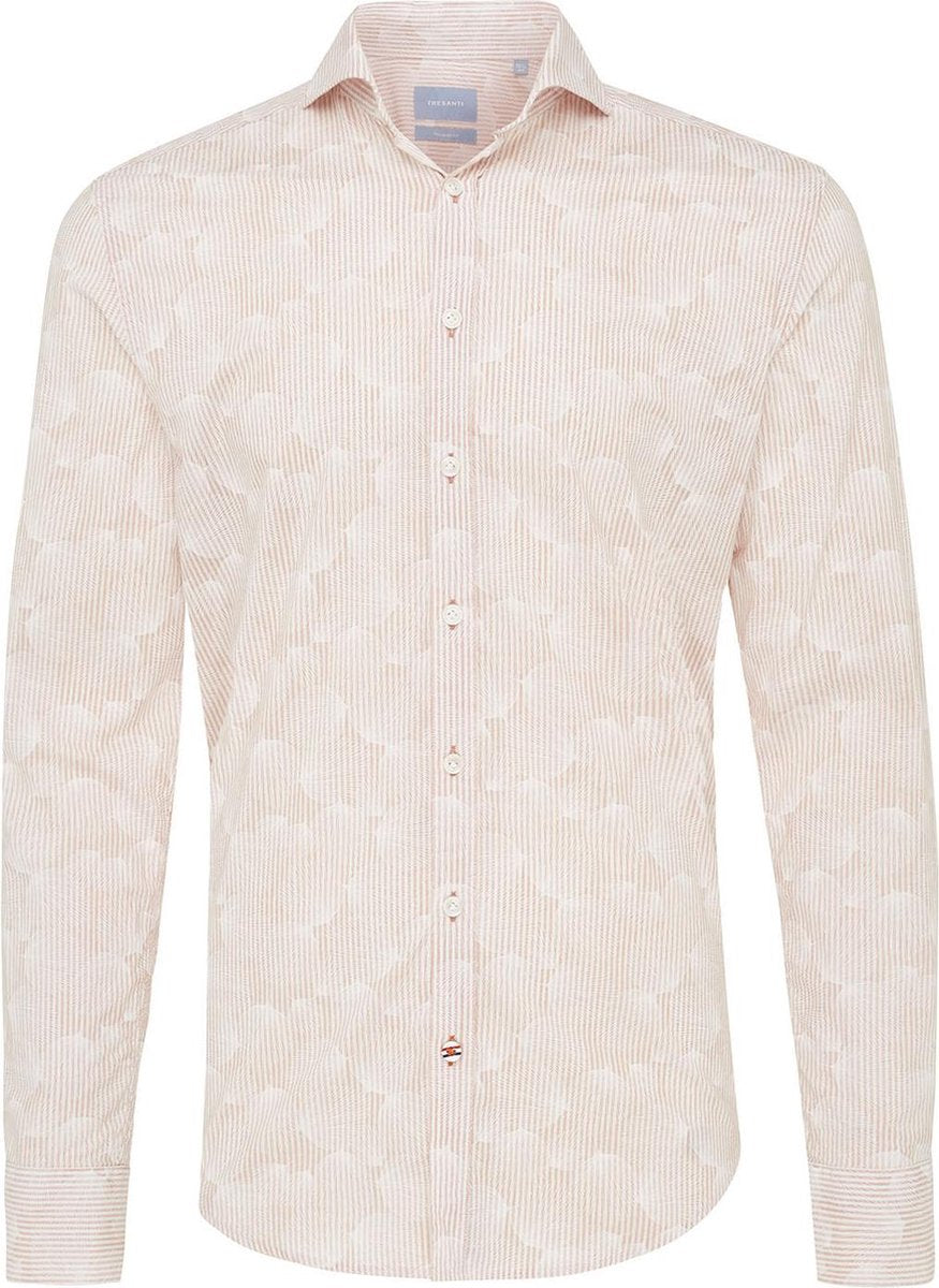 Mizan | Overhemd streep/bloem roze