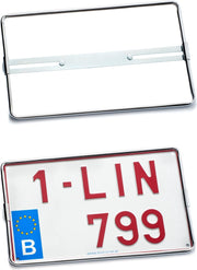 Nummerplaathouder 4X4 Chromé 340x210mm BELGIË