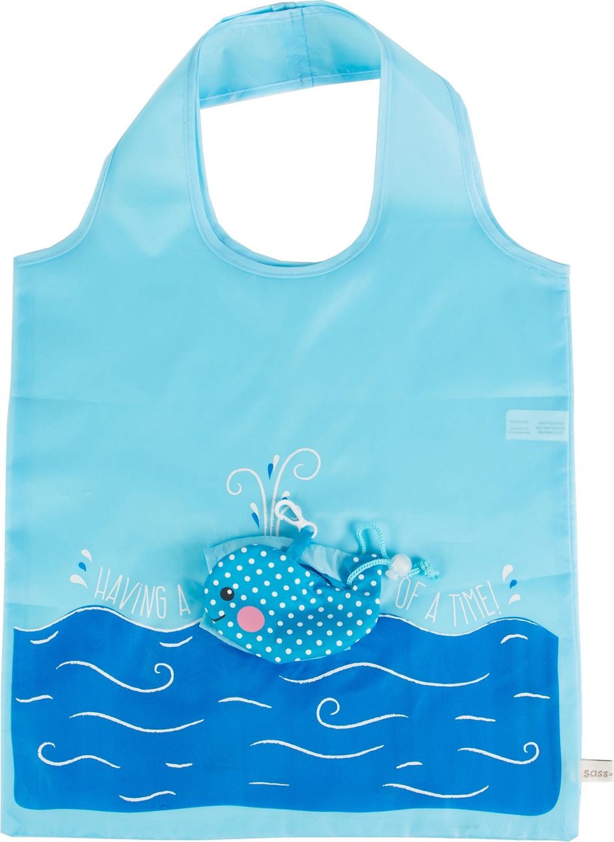opvouwbare shopping bag 'Walvis' - Sass & Belle