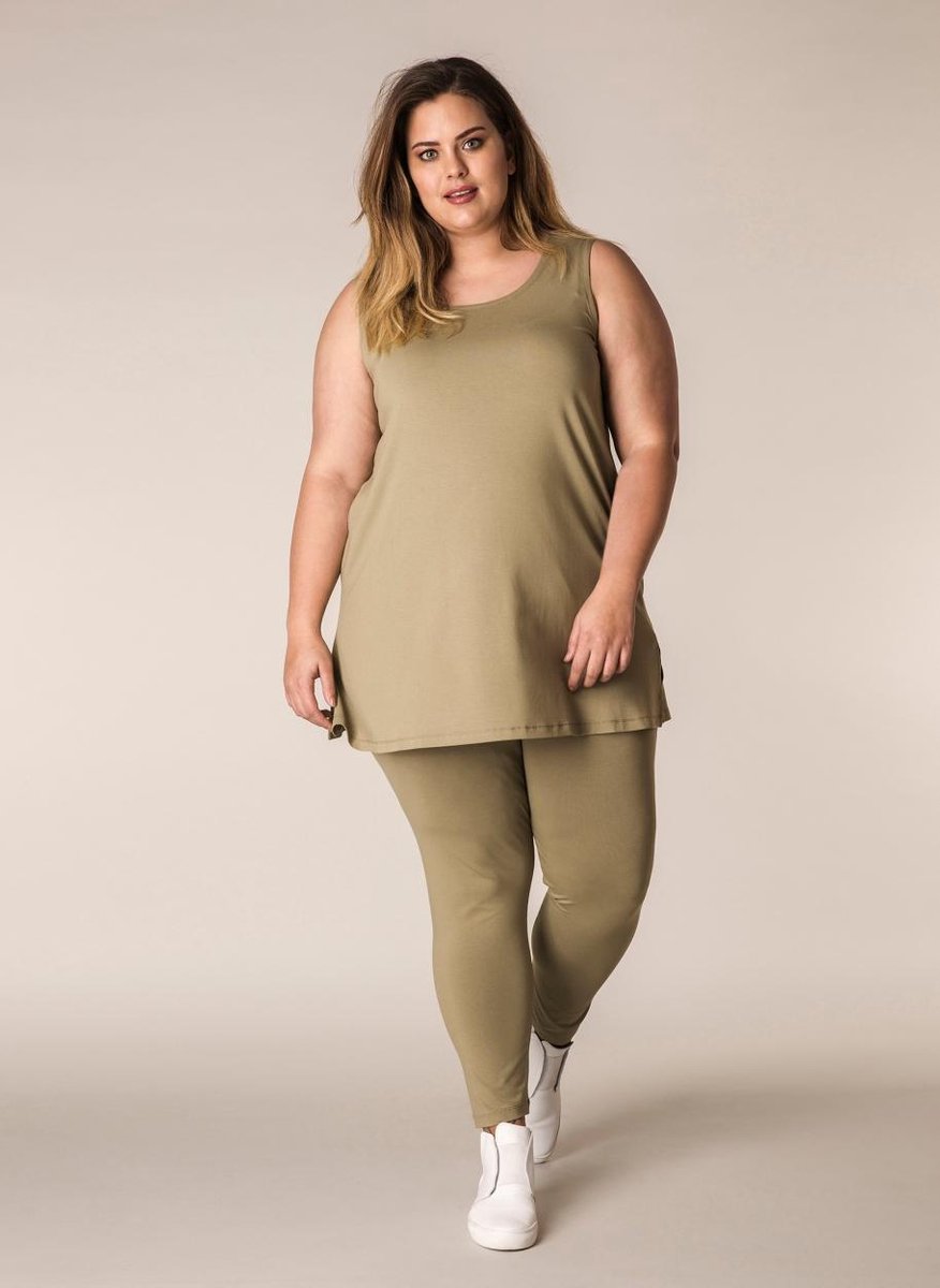 YESTA Abbigail Top - Khaki - maat 2(50)