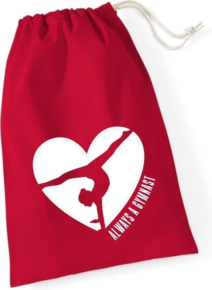 Sparkle&Dream Leertjes/Lusjes Tasje 'Love Gymnast' Rood