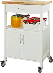 Keukentrolley - Serveerwagen - Lade - Wit - 60x90x44.5 cm