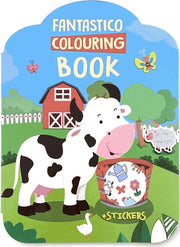 Fantastico Colouring Book - Boerderij dieren - Kleurboek - Stickerboek