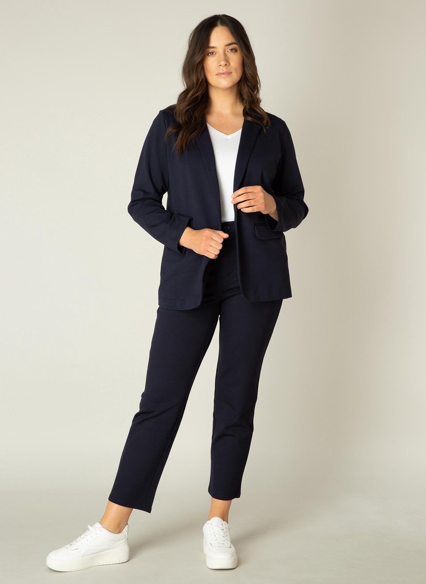 BASE LEVEL CURVY Aya Blazer - Dark Blue - maat 0(46)