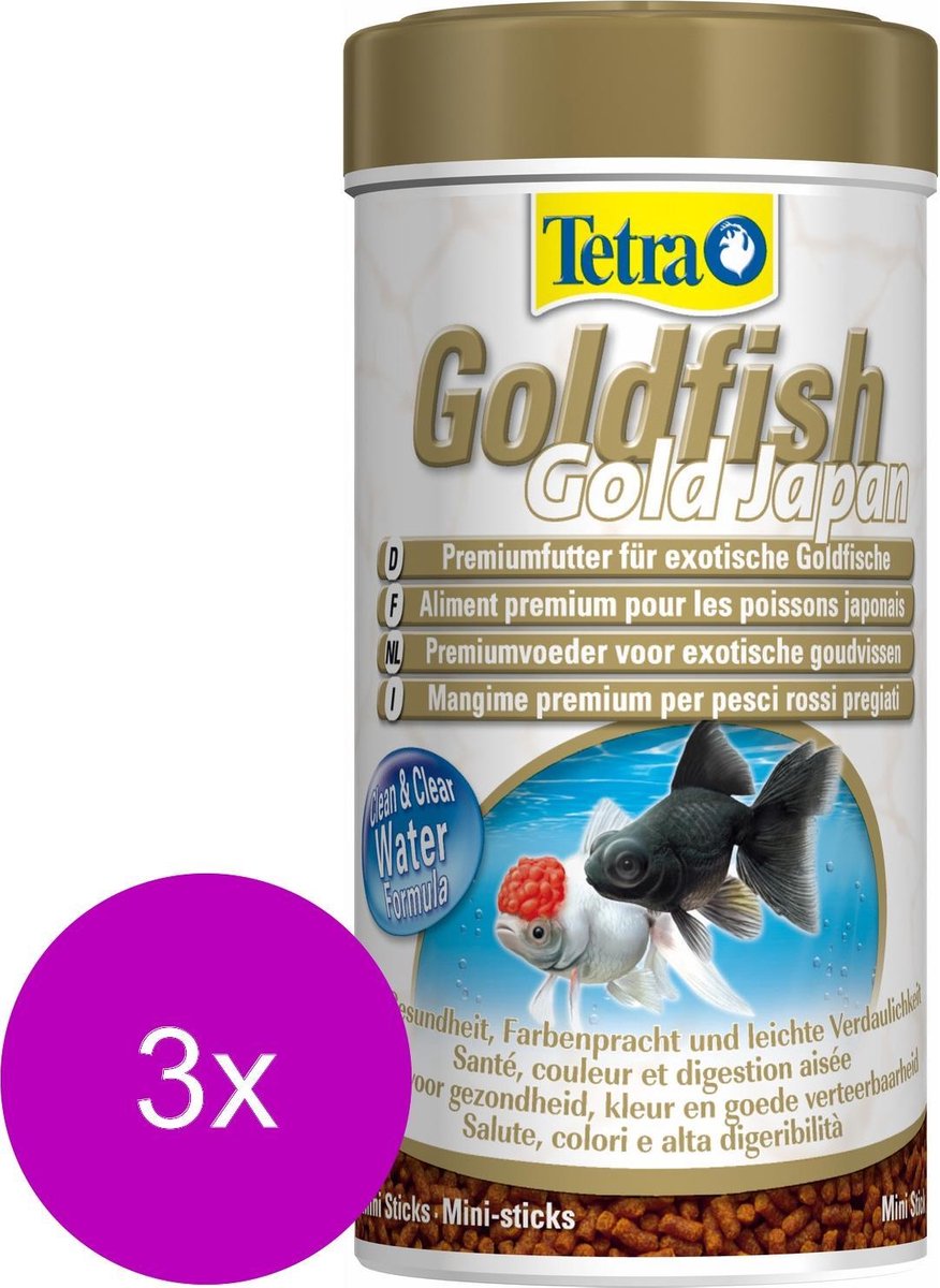 Tetra Visvoer Goldfish Gold Japan - Vissenvoer - 3 x 250 ml