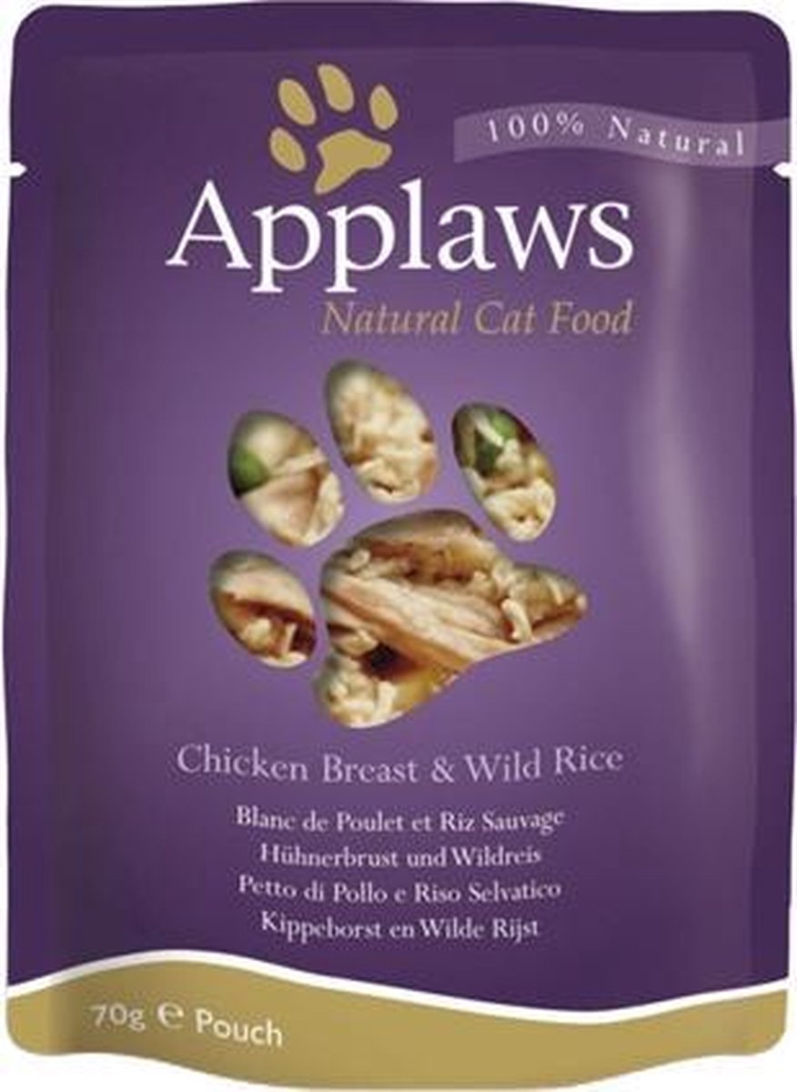 Applaws pouch vlees kip en rijst - 12 ST à 12 X 70 gr