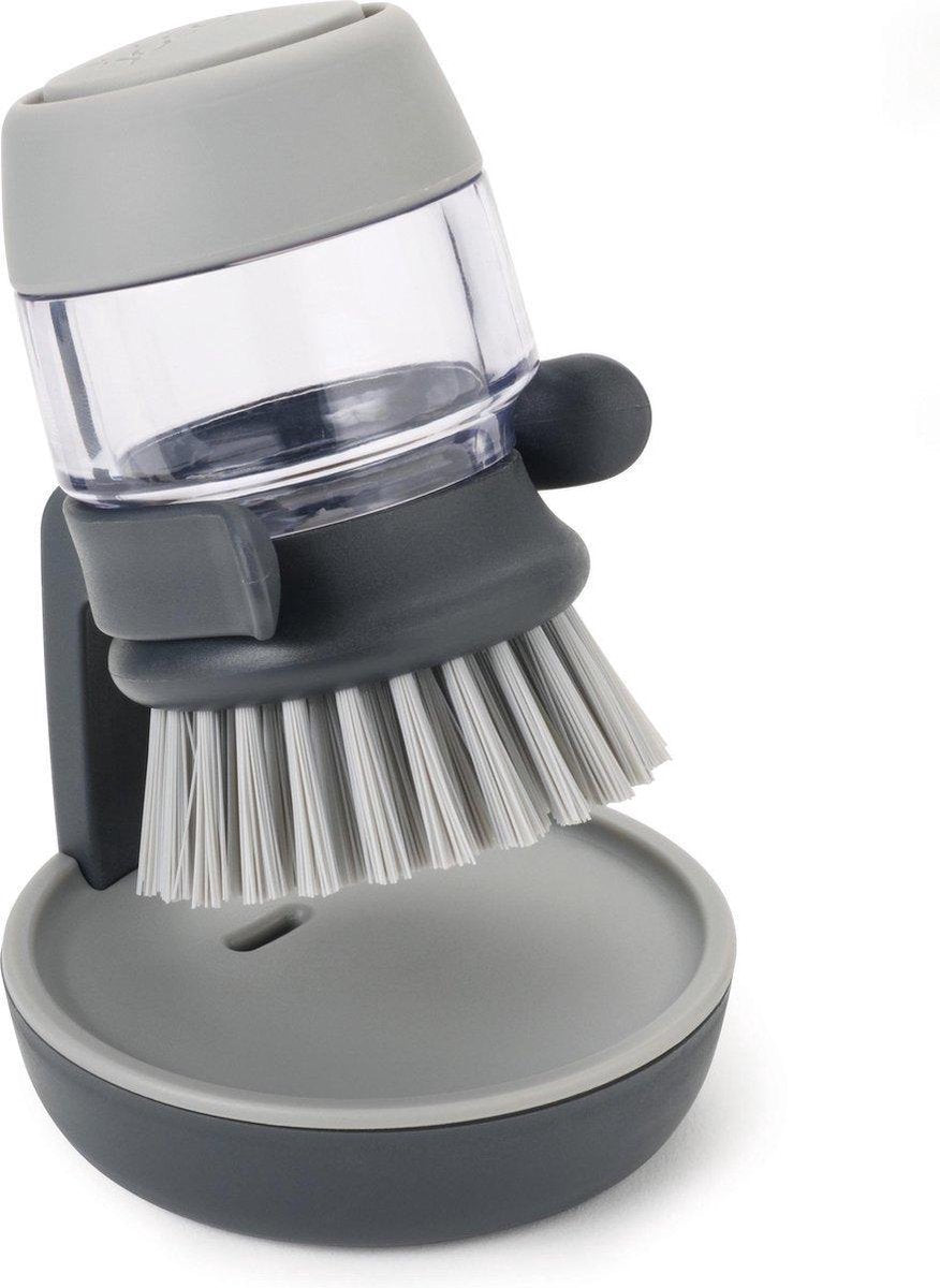 BOTC Afwasborstel Palm PRO - Afwasborstel - Palm Scrub - Incl Houder - Grijs