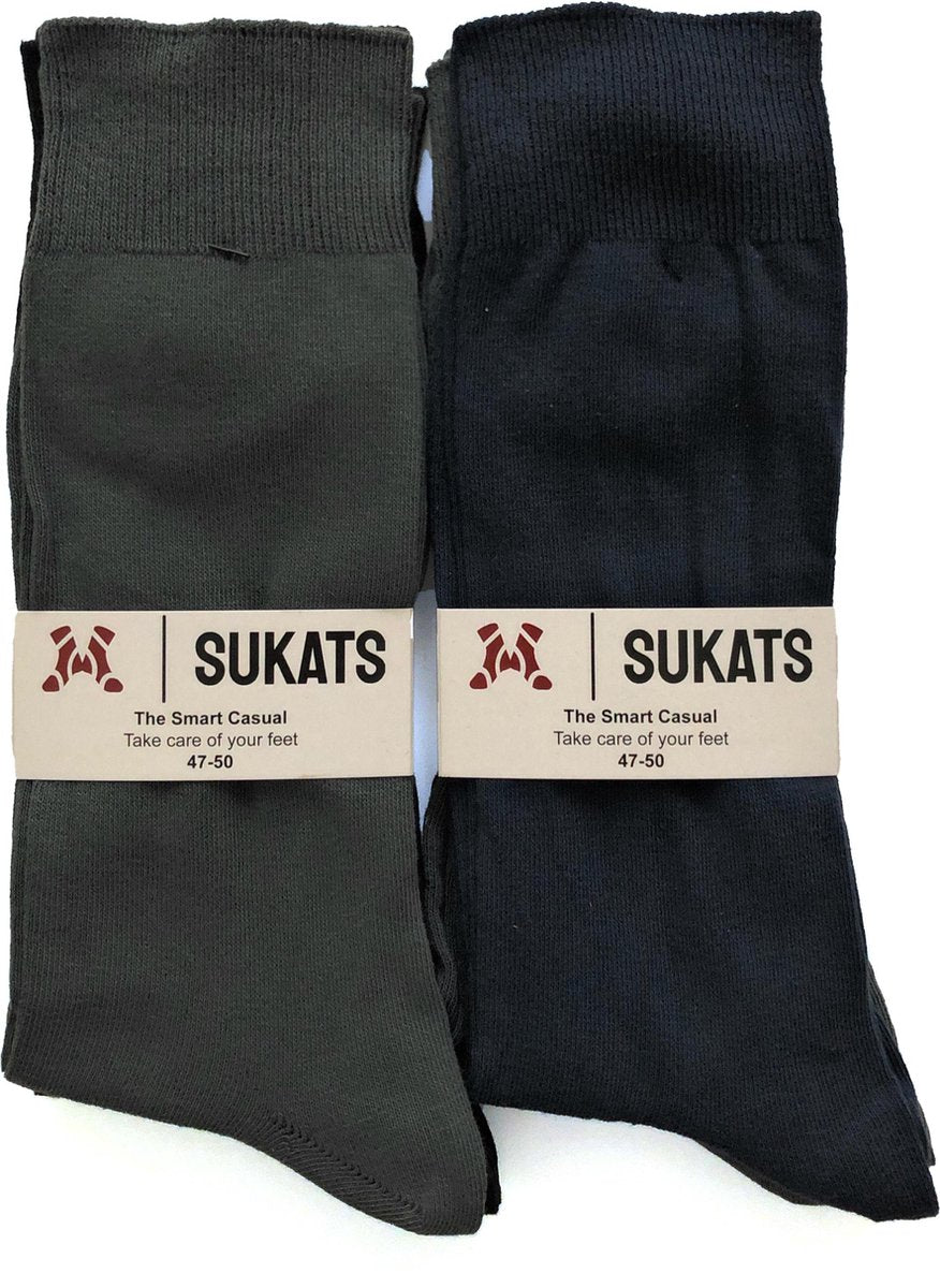 Sukats - Smart Casual Sokken - Meerdere Maten - 6 Paar - Grijstinten - Maat 47-50