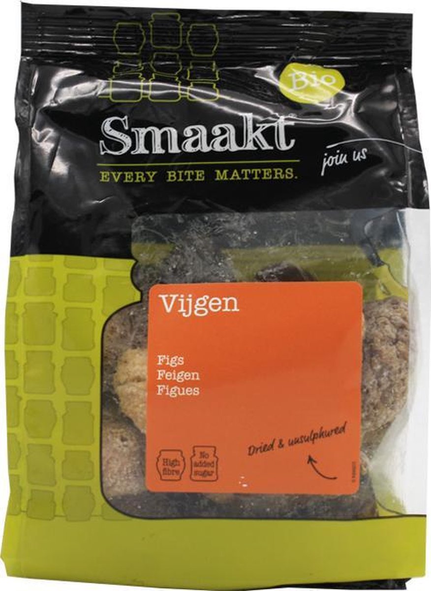 Smaakt Biologische Vijgen 2kg (Doos van 8 verpakkingen van 250 gram)