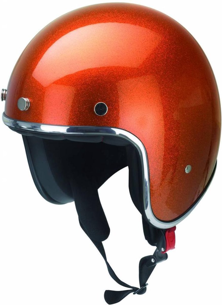 Redbike RB-765 retro jethelm metal flake orange maat M