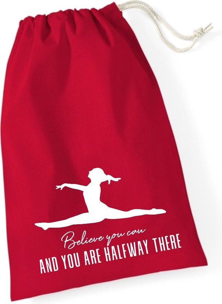 Sparkle&Dream Leertjes/Lusjes Tasje 'Believe You Can' Rood