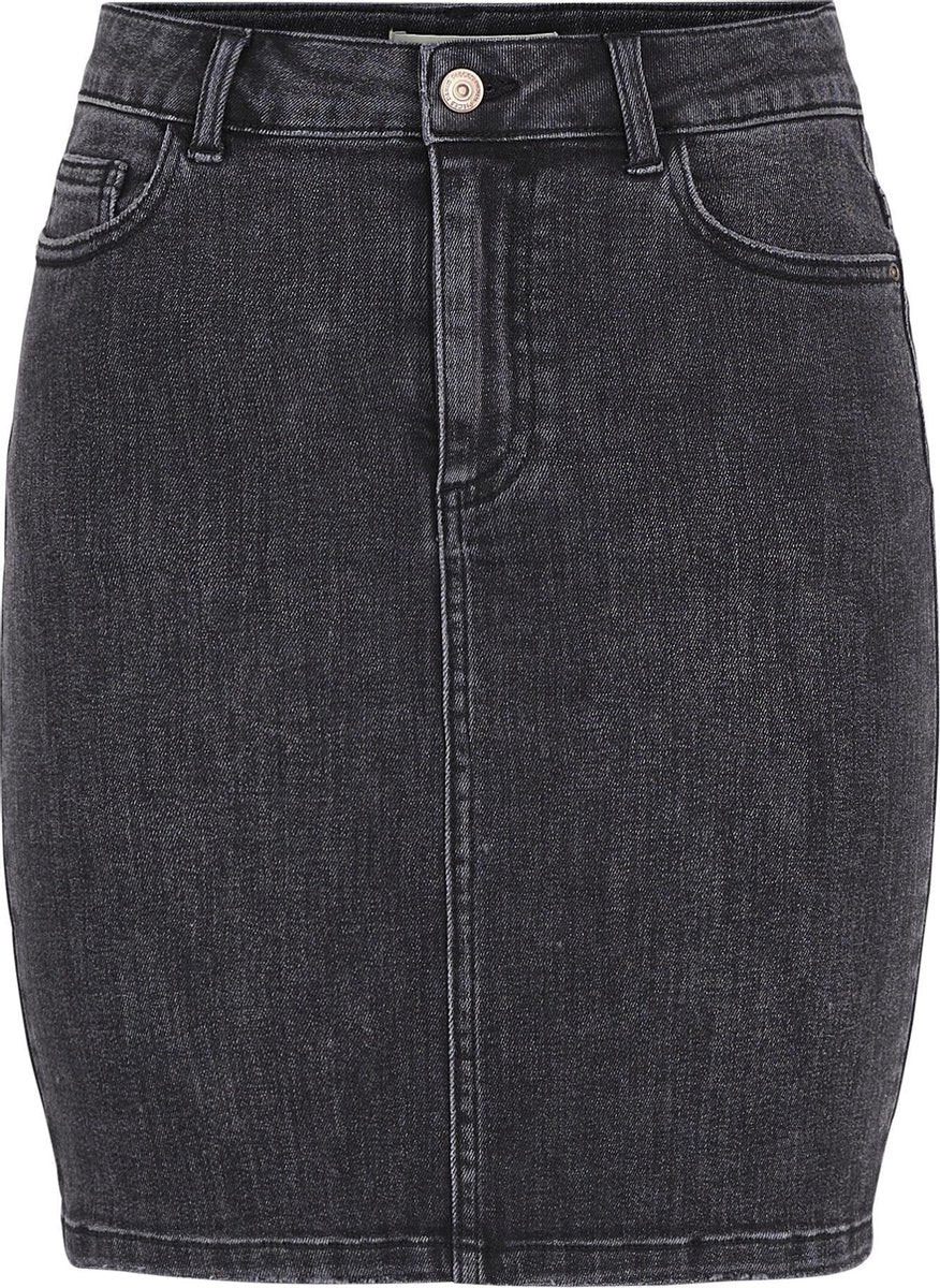 Pieces PCLILI MW DENIM SKIRT BL649-VI/NOOS BC Dames Rok - Maat M