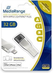 MediaRange MR982 USB flash drive 32 GB USB Type-A / Lightning 3.2 Gen 1 (3.1 Gen 1) Zilver