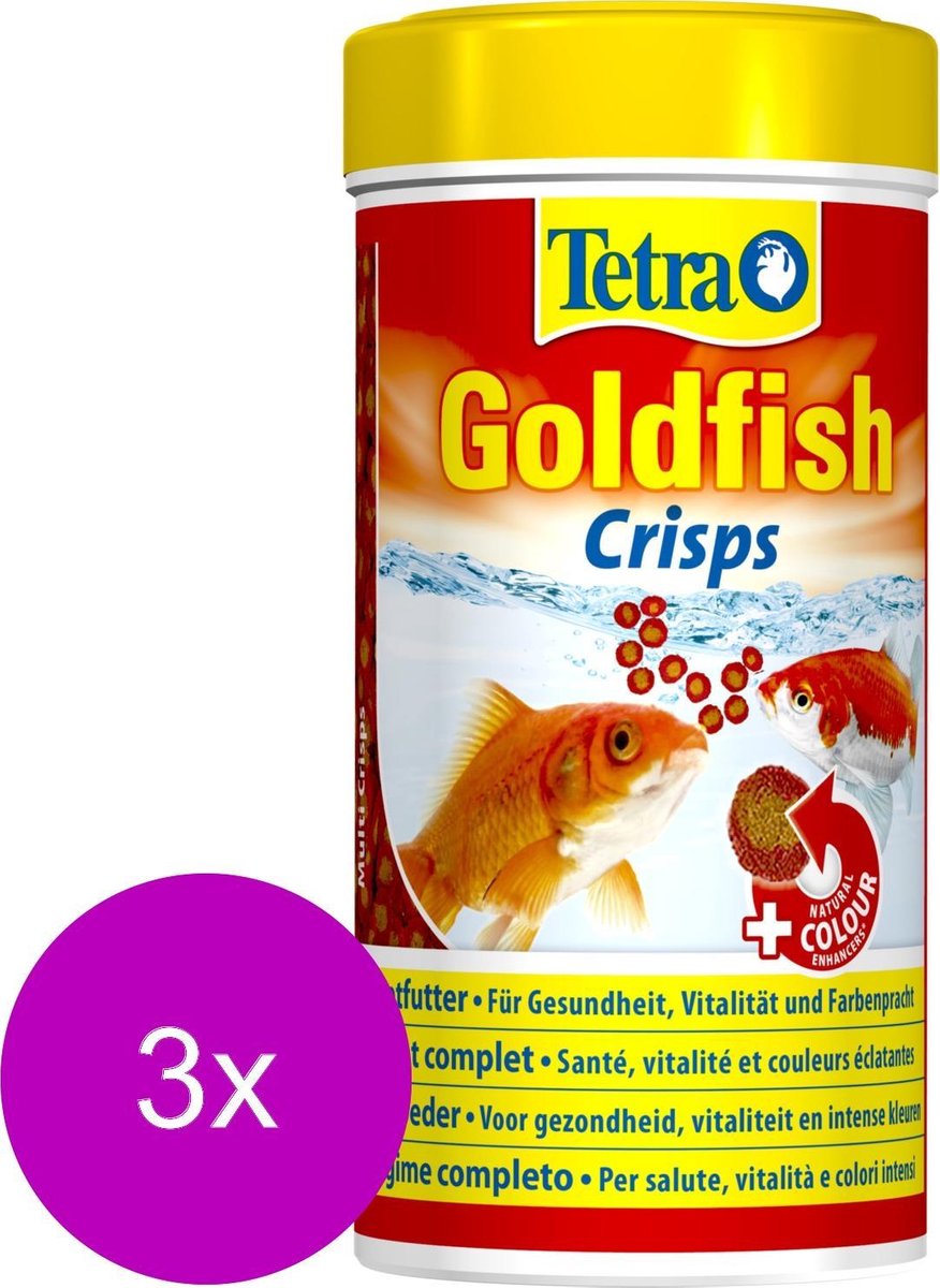 Tetra Visvoer Goldfish Crisps - Vissenvoer - 3 x 250 ml