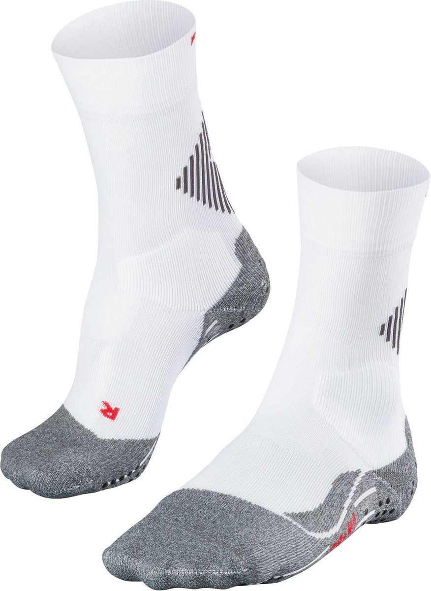 Falke 4 Grip Stabilizing  Sportsokken - Maat 39-41 - Unisex - wit/grijs/rood