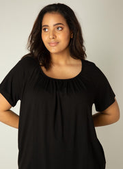 BASE LEVEL CURVY Yoni Jersey Shirt - Black - maat 0(46)