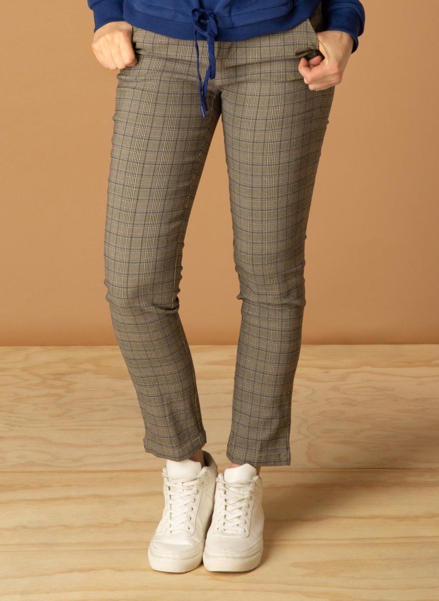 YEST Aaliya Broek - Dark Blue Multi-col - maat 44
