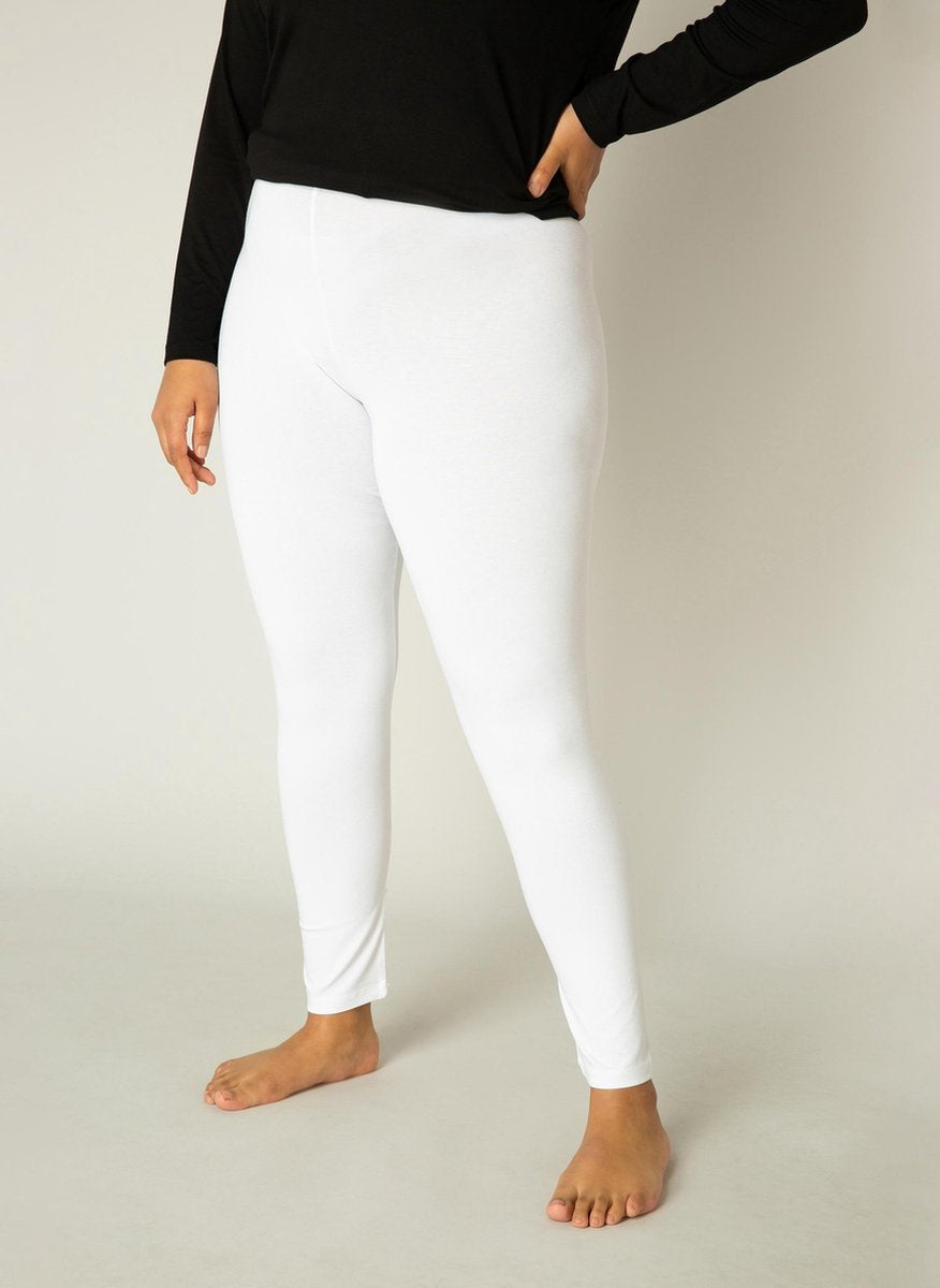 BASE LEVEL CURVY Andrea Legging - White - maat 2(50)