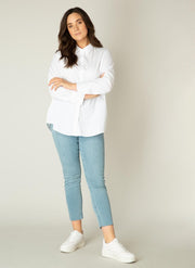 BASE LEVEL CURVY Aliza Blouse - White - maat 1(48)