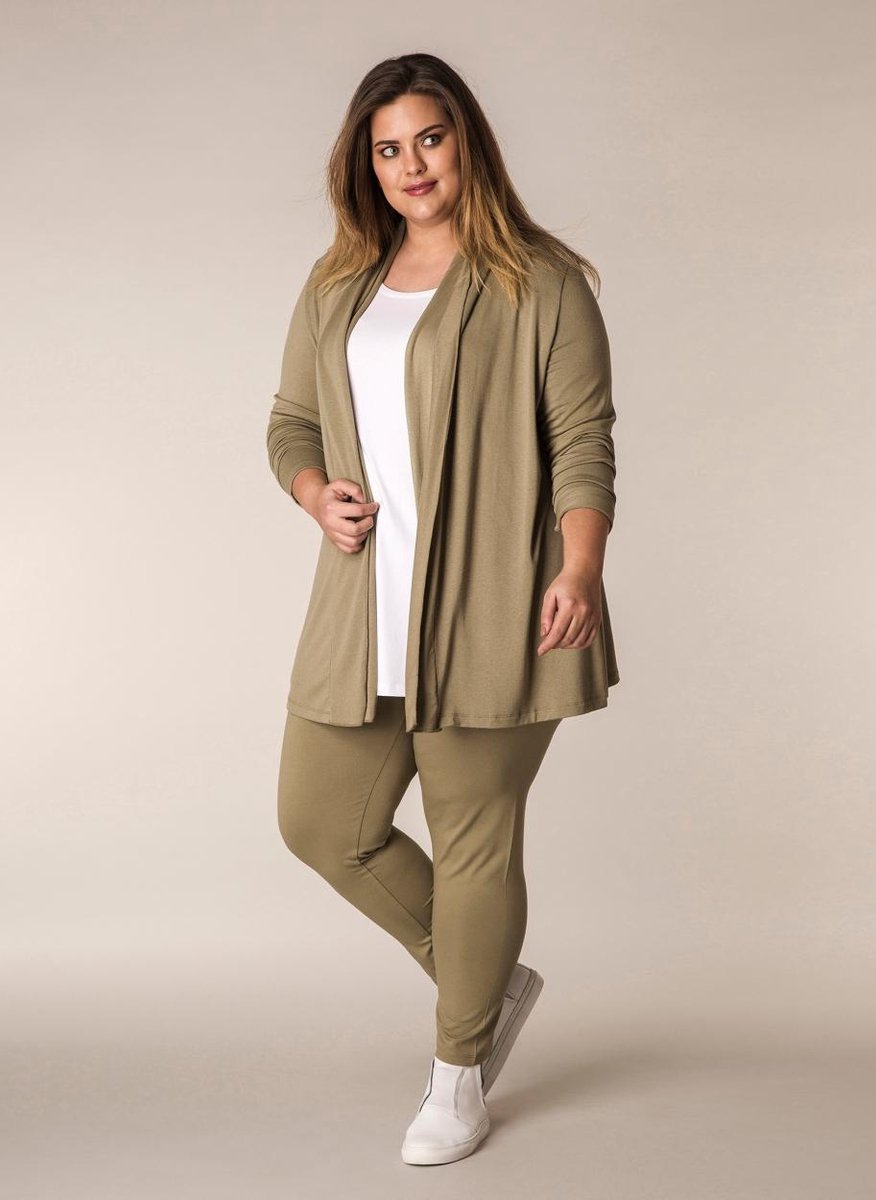 YESTA April Short Vest - Khaki - maat 5(58/60)