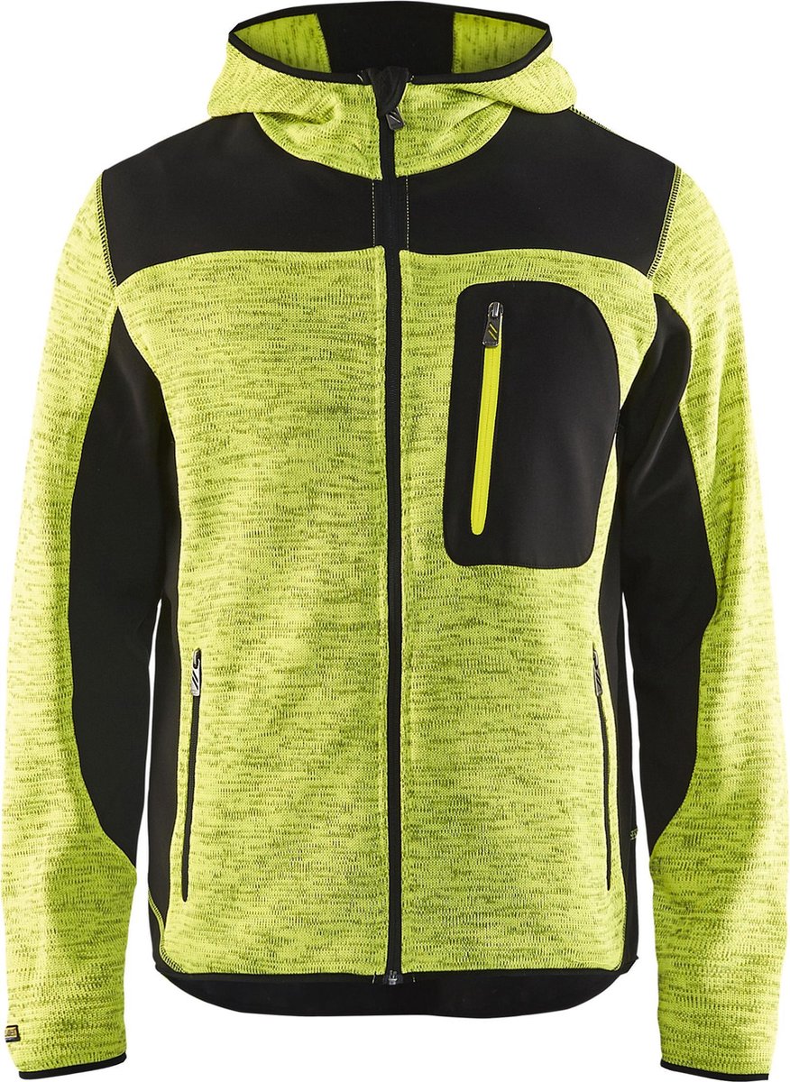 Blaklader 4930 2117 Gebreid Vest Geel/Zwart4XL