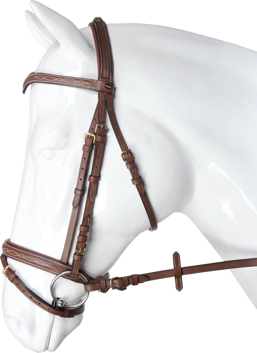 HORKA HOOFDSTEL VERDI FULL COGNAC/GOUD