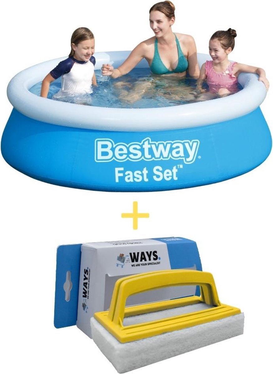 Bestway Zwembad - Fast Set - 183 x 51 cm - Inclusief Scrubborstel
