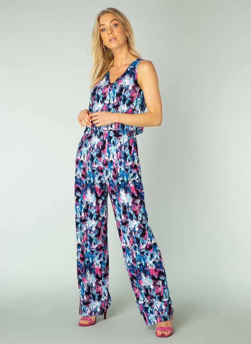 YEST Krystal Jumpsuit - Warm Fuchsia/Multi-C - maat 48